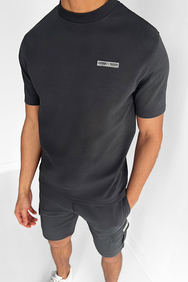 Slim Fit Leisure Set for Men with Cargo Shorts, Premium 100% Cotton Fabric, Tailored Design, Comfortable Everyday Wear