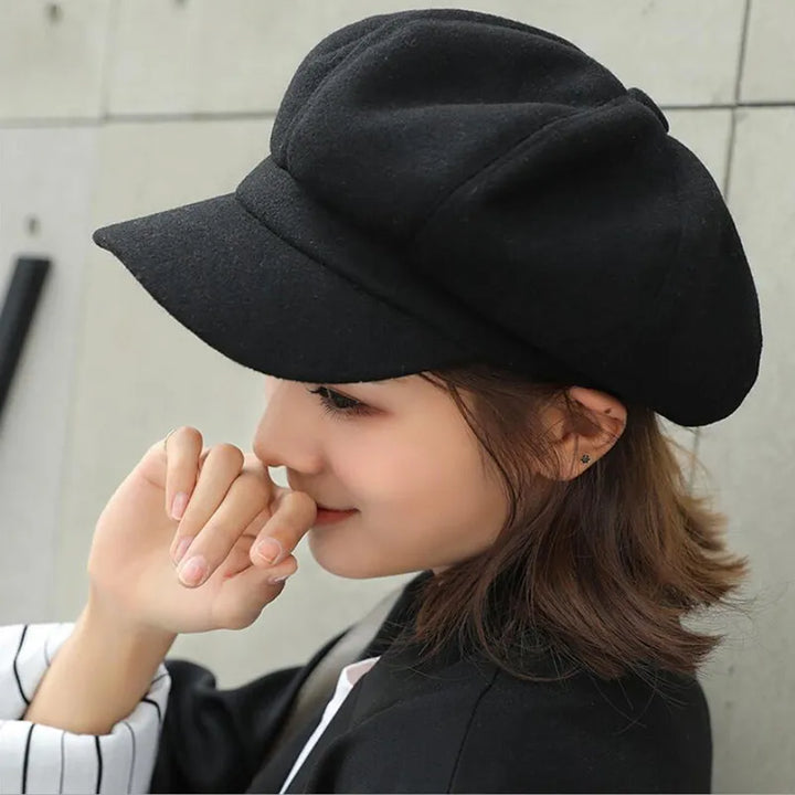 Warm Cozy Women’s Balloon Hat - Vintage Rounded Cotton