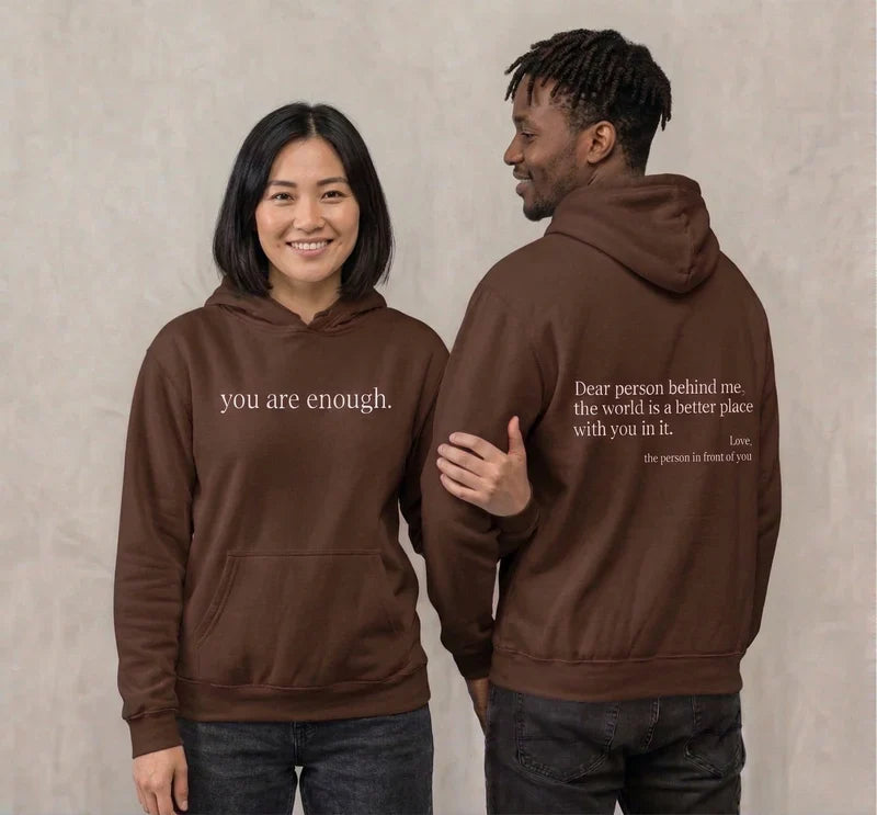 Warm Unisex Hoodie - Graphic Front-Pocket Hoodie With Back Print, Fleece-Lined, Casual Wear