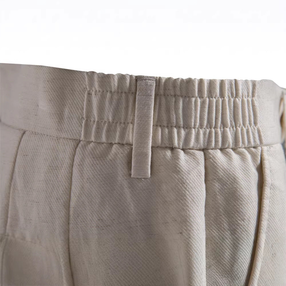 Lightweight teen shorts - Old Money style, Lyocell cotton, for versatile business-casual wear