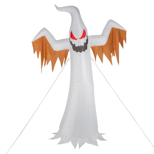 Inflatable 12ft Ghost LED Flames Flashing Eyes Halloween