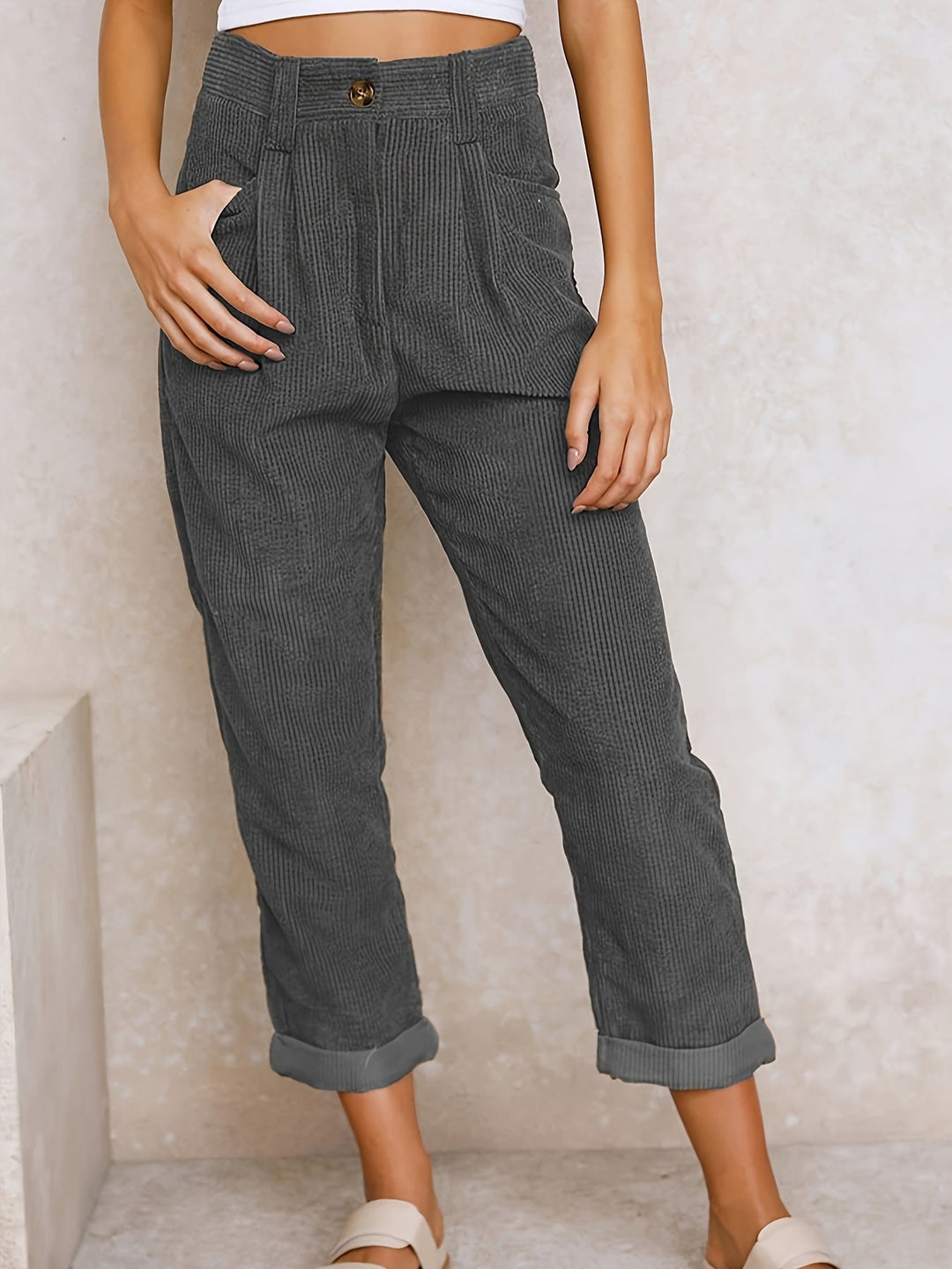 High Waist Casual Women&