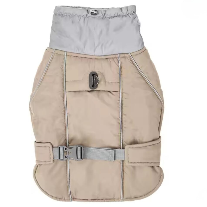 Water-Resistant Dog Coat With Reflective Strips And Adjustable Straps For Safe Winter Walks 2025