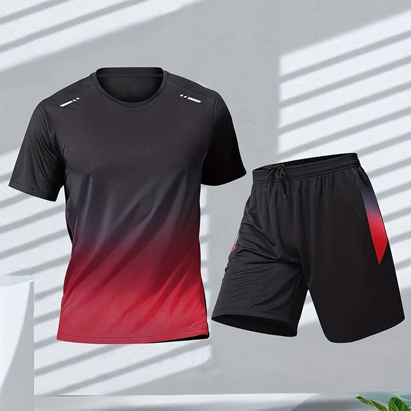 Matching Workout Sets for Women, Lightweight T-Shirt and Shorts Sports Clothing Set, Fast-Drying Fabric, Modern Fit
