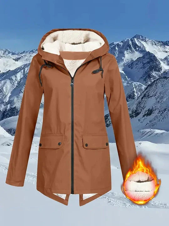 Waterproof Cozy Women’s Jacket – Fleece Lined Parka Coat