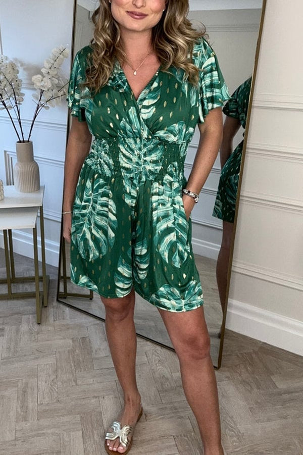 Leafy Print Women&