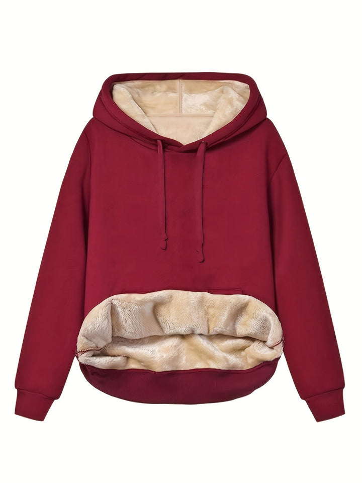 Insulating Women’s Hoodie - Relaxed Pullover, Fleece