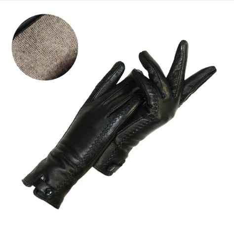 Warm Womens Leather Gloves - Tailored, Rabbit Lined