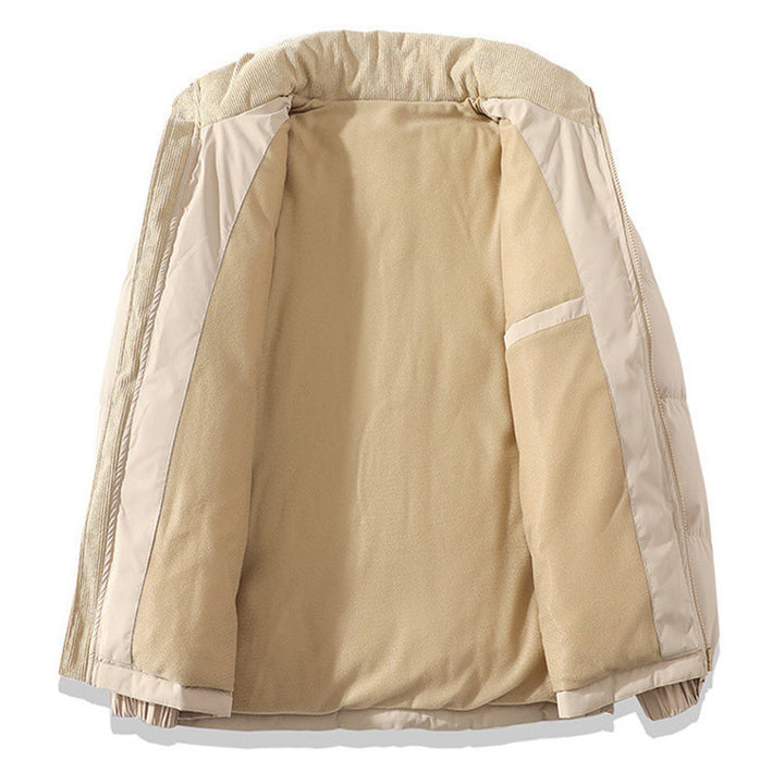 Insulating Unisex Puffer Coat - Stand Collar, Cotton