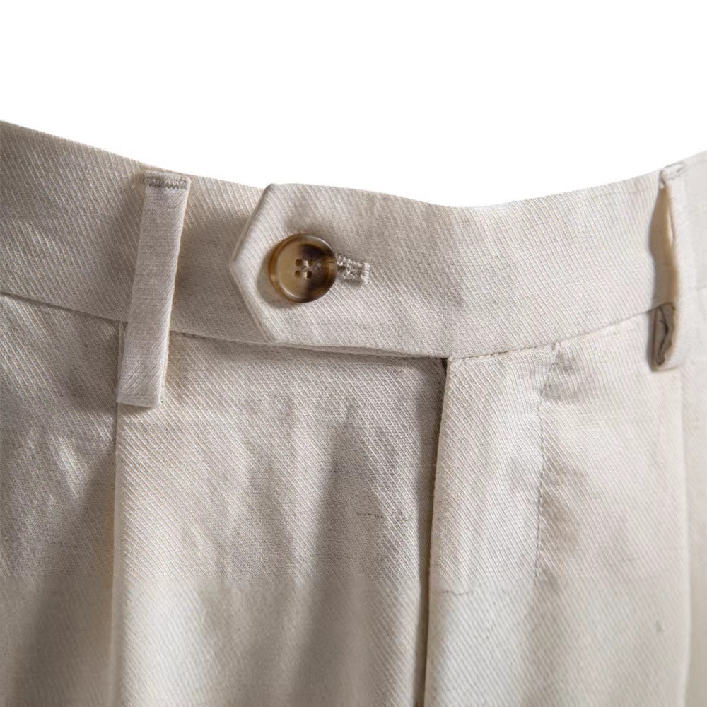 Lightweight teen shorts - Old Money style, Lyocell cotton, for versatile business-casual wear