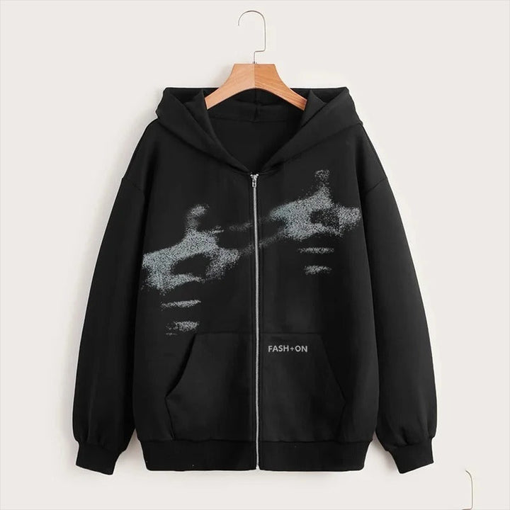 Oversized Unisex Zip Hoodie - Boxy Zip Front, Cotton