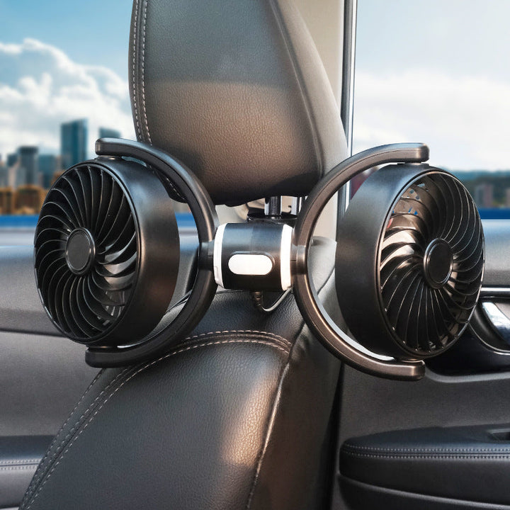 Backseat Car Fans for Pets Dual Cooling With Adjustable Airflow Keeps Dogs Calm Summer Travel 2025