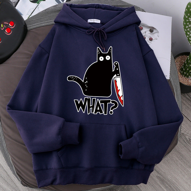 Oversized Men’s Hoodie - Graphic Pullover, Wool Lined Casual