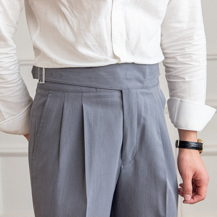 Stylish Loop Detail Pants for Modern Silhouette, Comfortable Fit, Versatile for Casual and Semi-Formal Wear