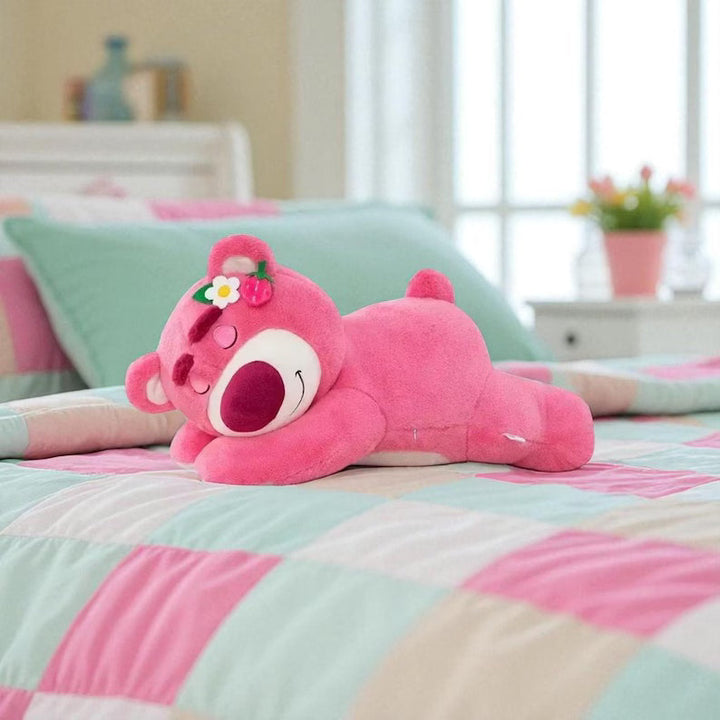 Lotso Plush Strawberry Bear Pillow - 90cm Stuffed Toy, A Sweet Valentine&