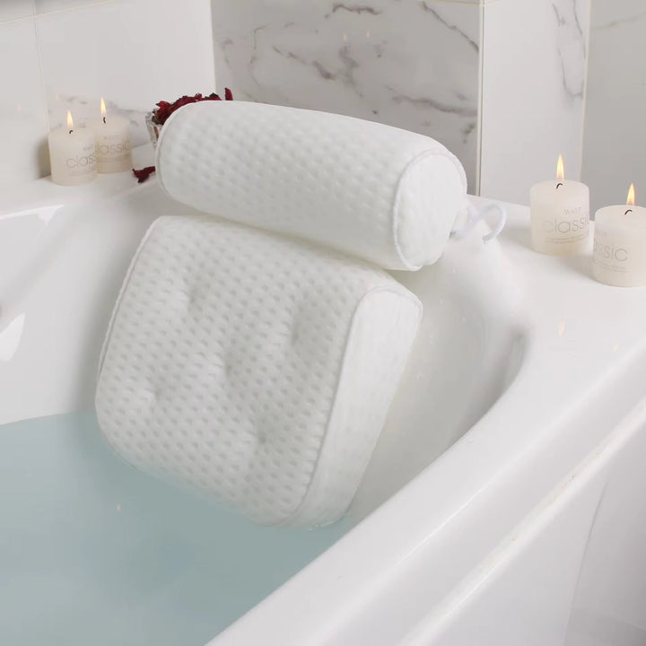Bath Pillow - Ergonomic Neck Support for Relaxing Soaks, Easy Clean &amp; Durable