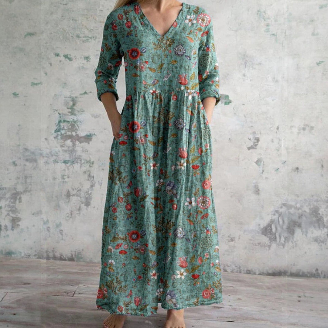 Elegant Floral Summer Dress for Women - Versatile Wedding Guest and Formal Occasions