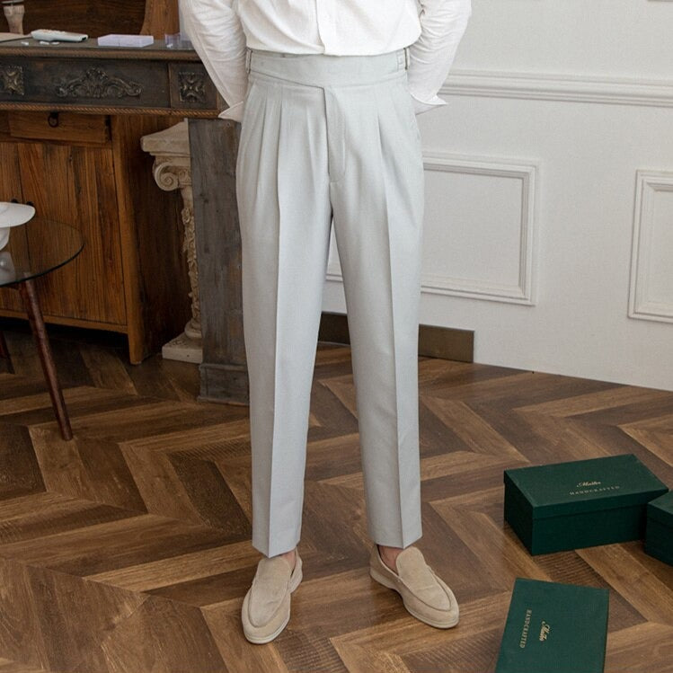 Stylish Loop Detail Pants for Modern Silhouette, Comfortable Fit, Versatile for Casual and Semi-Formal Wear