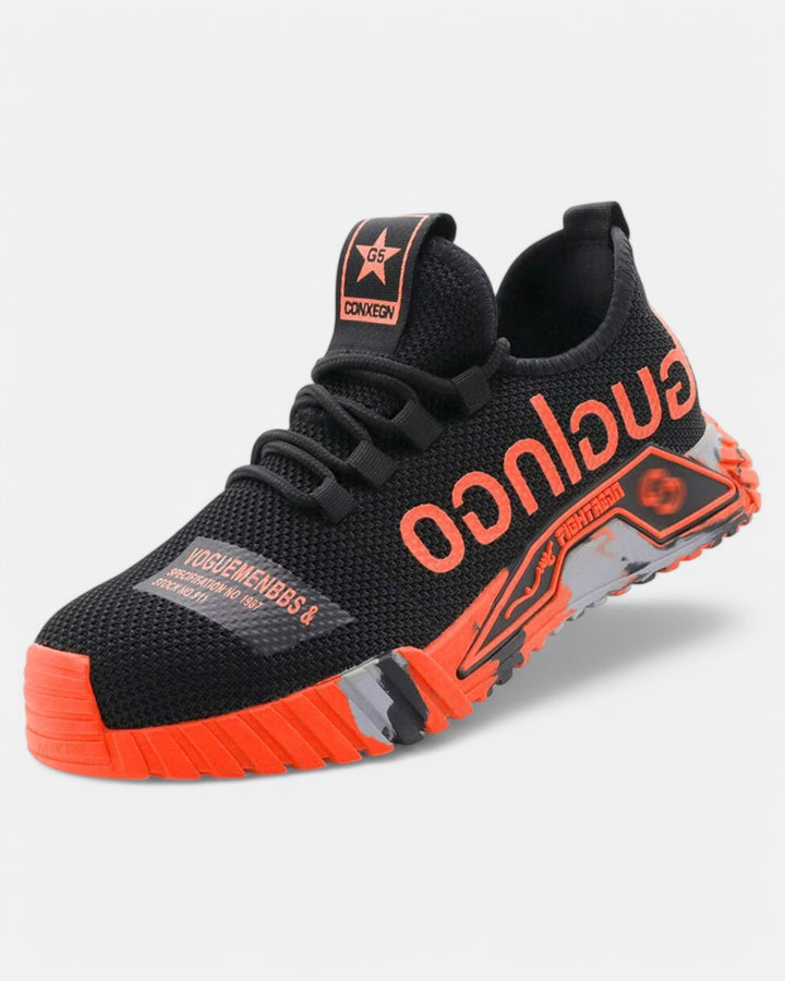 Robust Safety Shoes with Steel Toe Protection, Breathable Mesh Upper, Non-Slip Rubber Sole for Work and Outdoor Use