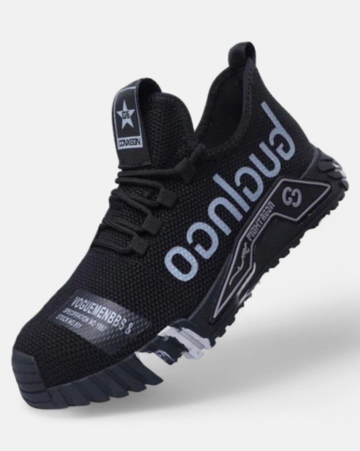 Robust Safety Shoes with Steel Toe Protection, Breathable Mesh Upper, Non-Slip Rubber Sole for Work and Outdoor Use