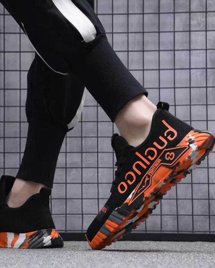 Robust Safety Shoes with Steel Toe Protection, Breathable Mesh Upper, Non-Slip Rubber Sole for Work and Outdoor Use