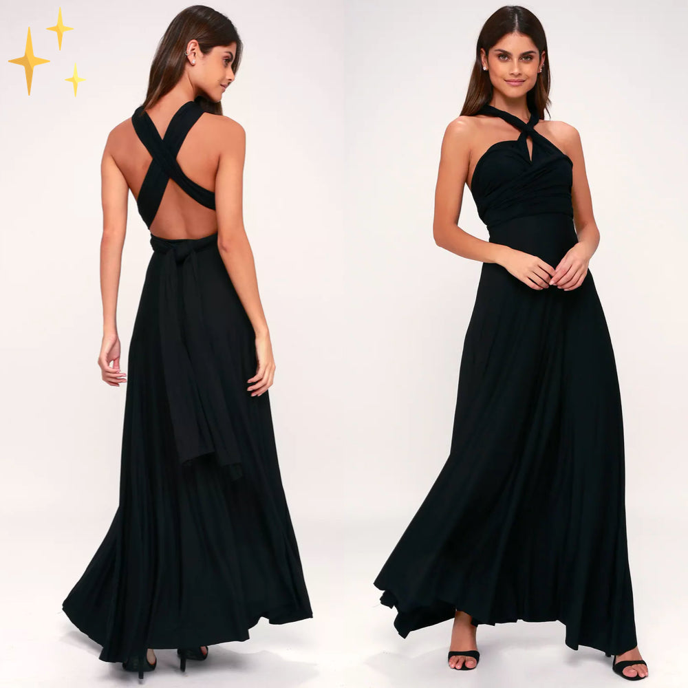 Elegant Floral Maxi Dress for Women - Flattering Wrap Design, Comfortable Fabric, Versatile Long Dress for Any Occasion