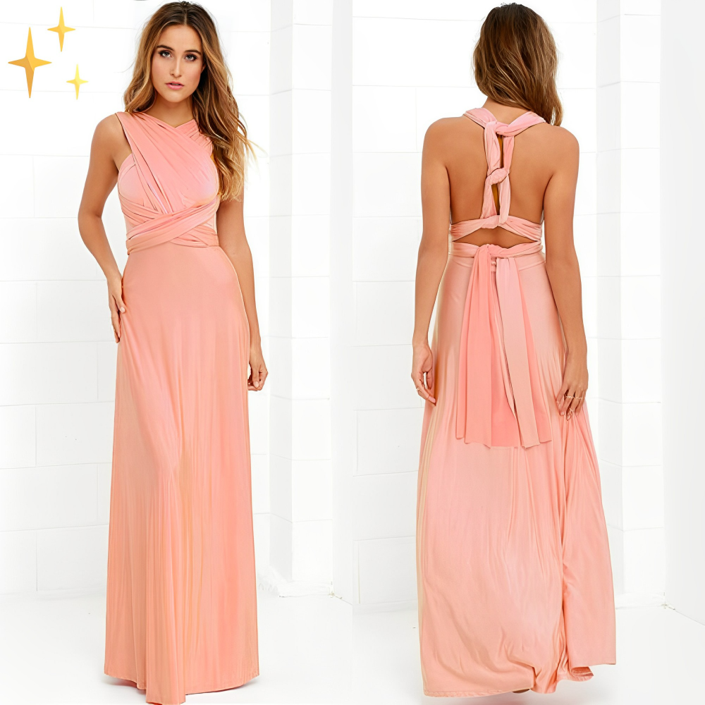 Elegant Floral Maxi Dress for Women - Flattering Wrap Design, Comfortable Fabric, Versatile Long Dress for Any Occasion