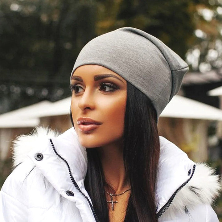 Soft Cozy Womens Beanie - Slouch Back, Cotton Blend, Winter