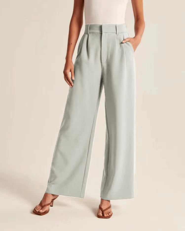 High-Waisted Wide Leg Trousers for Women, Comfortable Polyester, Flattering Fit, Versatile Style, Suitable for Business and Formal Events