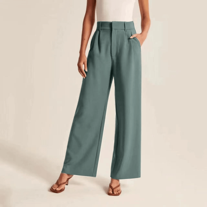 High-Waisted Wide Leg Trousers for Women, Comfortable Polyester, Flattering Fit, Versatile Style, Suitable for Business and Formal Events