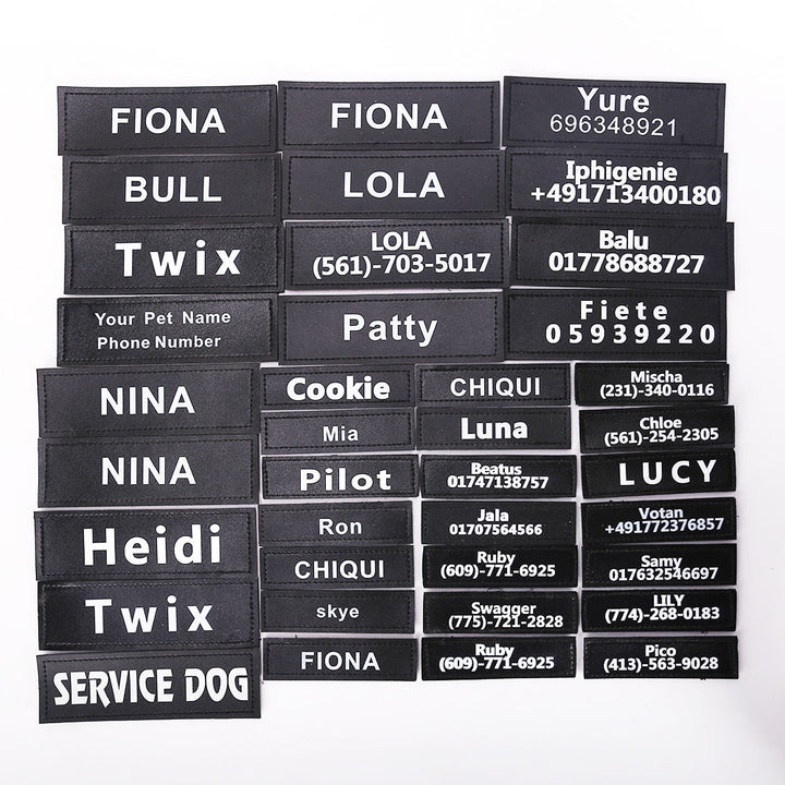 Custom Patch For Harness Dog Name And Phone Number Patch Two Line Text Fall 2025 Gift
