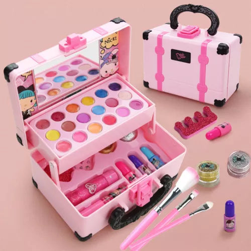 Princess Makeup Play Set for Kids - Safe, Non-Toxic Cosmetic Kit with Lipstick &amp; Eye Shadow