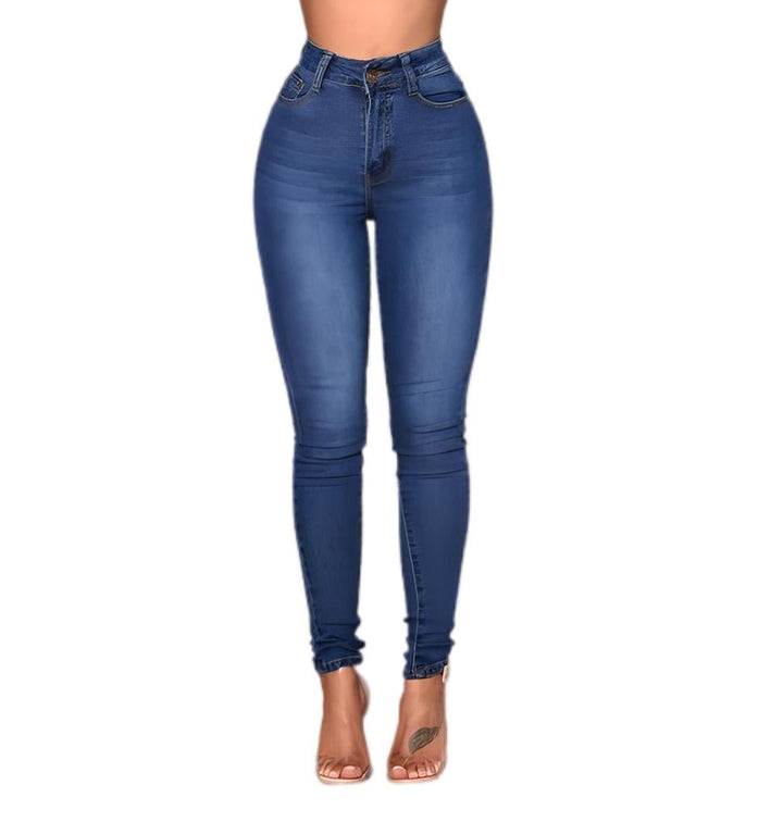 High Waist Skinny Stretch Jeans for Women, Comfortable Fit, Versatile Blue, Black, Grey, Sizes XS-XL