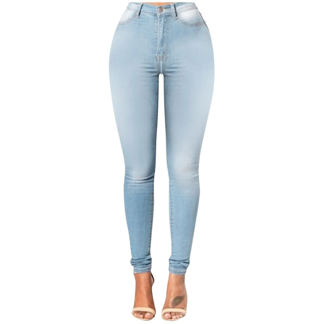High Waist Skinny Stretch Jeans for Women, Comfortable Fit, Versatile Blue, Black, Grey, Sizes XS-XL