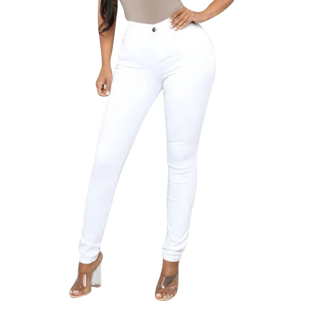 High Waist Skinny Stretch Jeans for Women, Comfortable Fit, Versatile Blue, Black, Grey, Sizes XS-XL