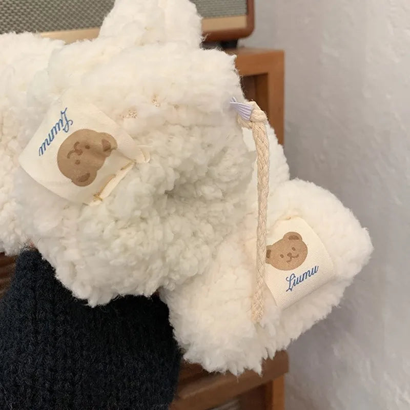 Warm Women’s Teddy Mittens - Chunky Sherpa Plush, Winter
