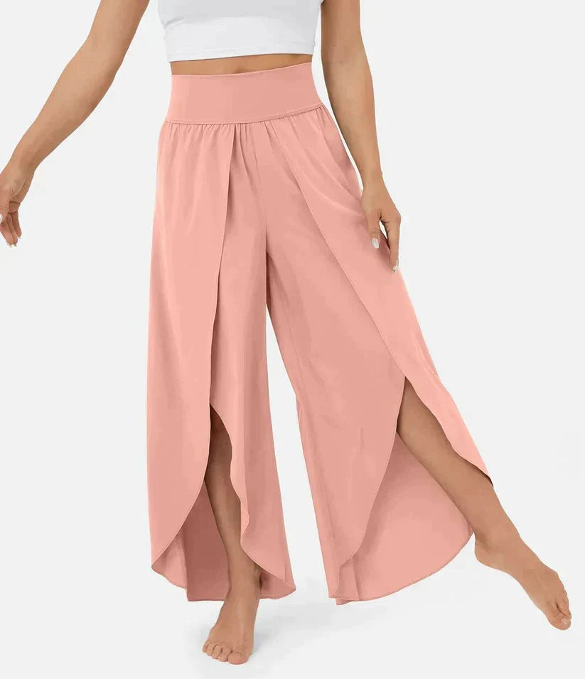High-Waisted Palazzo Pants for Women, Comfortable Wide-Leg Trousers, Lightweight Summer Fashion