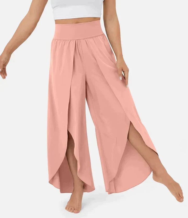 High-Waisted Palazzo Pants for Women, Comfortable Wide-Leg Trousers, Lightweight Summer Fashion