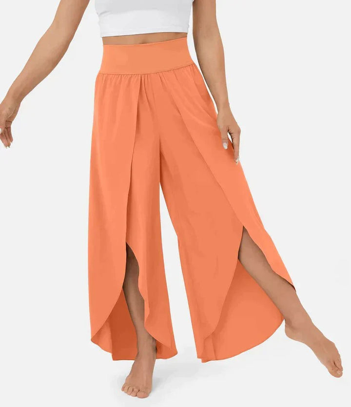 High-Waisted Palazzo Pants for Women, Comfortable Wide-Leg Trousers, Lightweight Summer Fashion