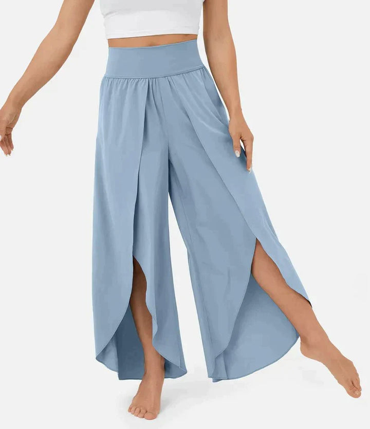 High-Waisted Palazzo Pants for Women, Comfortable Wide-Leg Trousers, Lightweight Summer Fashion