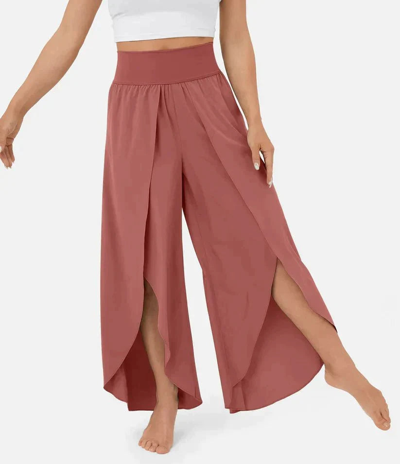 High-Waisted Palazzo Pants for Women, Comfortable Wide-Leg Trousers, Lightweight Summer Fashion