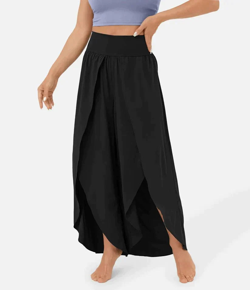 High-Waisted Palazzo Pants for Women, Comfortable Wide-Leg Trousers, Lightweight Summer Fashion
