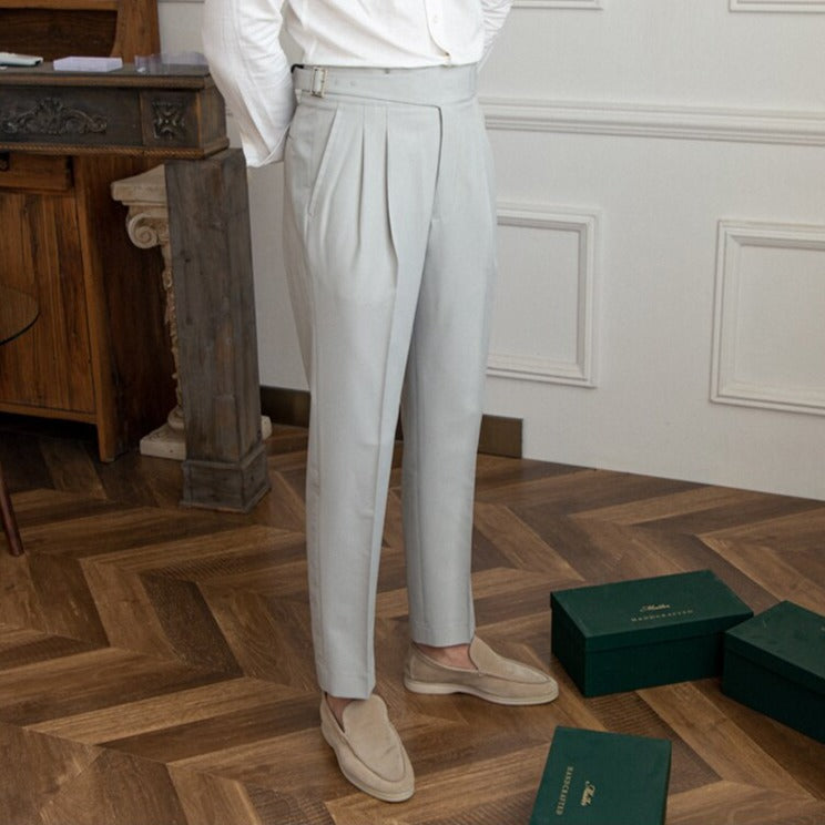 Stylish Loop Detail Pants for Modern Silhouette, Comfortable Fit, Versatile for Casual and Semi-Formal Wear