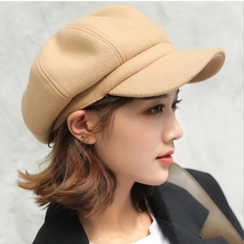 Warm Cozy Women’s Balloon Hat - Vintage Rounded Cotton