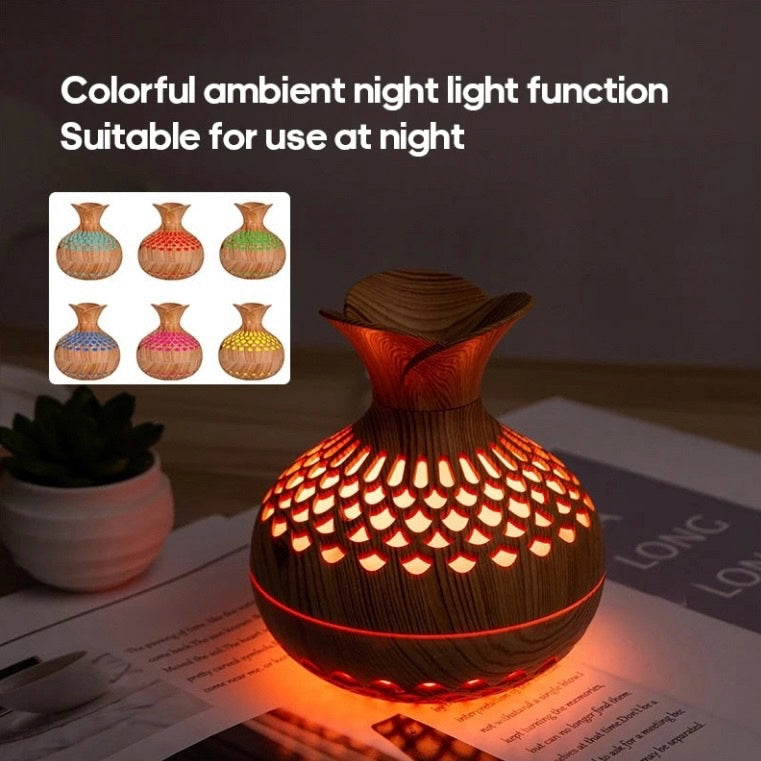 Wood Grain Humidifier 300ml USB Aroma Diffuser for Home Use