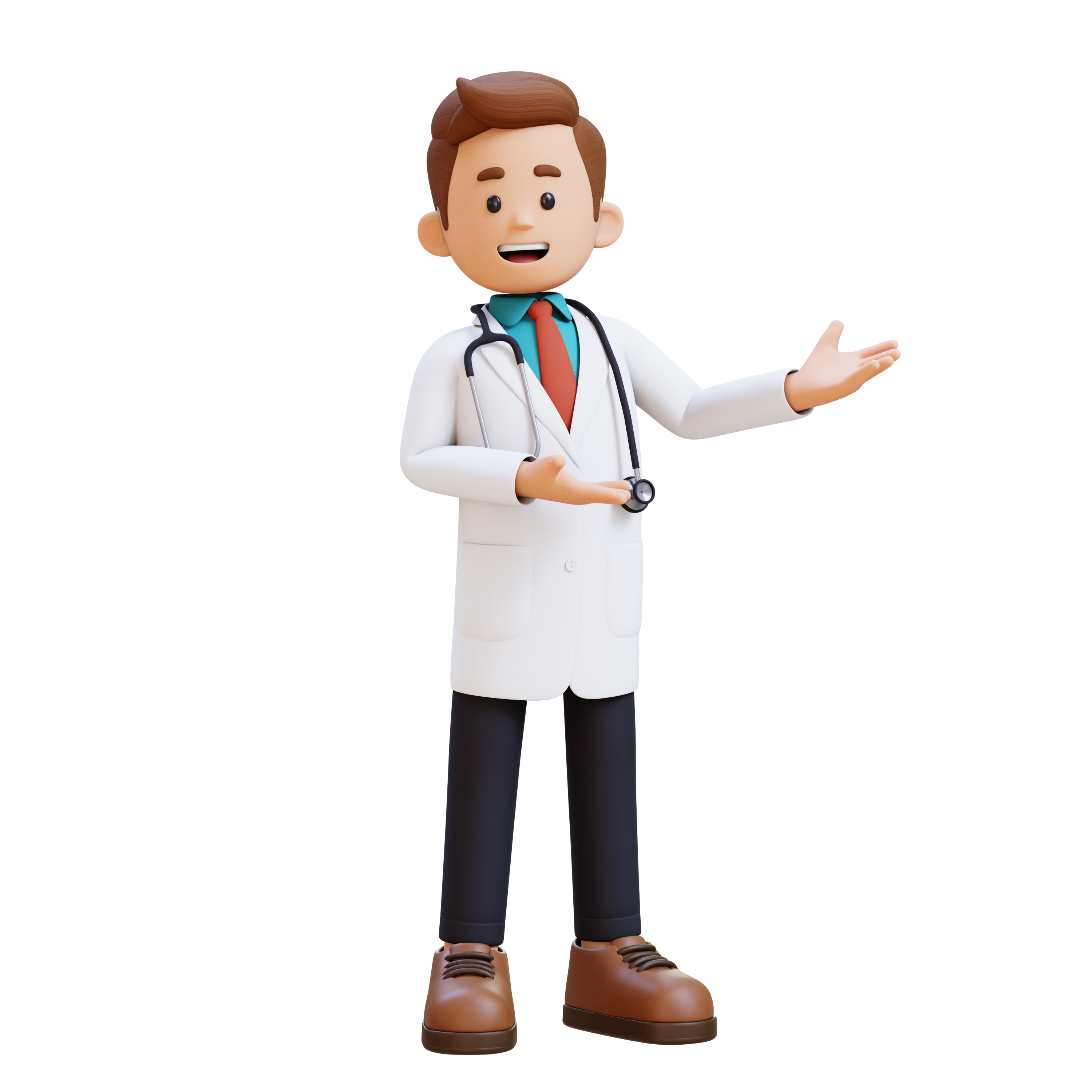 3D 의사 캐릭터 (Vecteezy, 36485050)