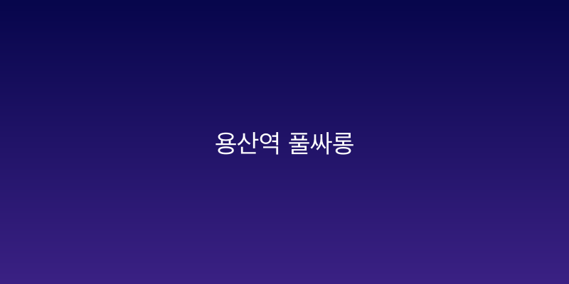 용산역 풀싸롱